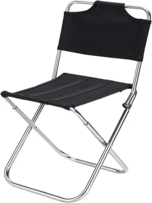 ❀ Lightweight Folding Stool, Aluminum Mini Fishing Chair Small Stool Seat Heavy Duty Foldable for Backpacking Hiking Camping Picnic Travel (Color : Green) (Color : (Color : Svart) ( Color : Svart , Si