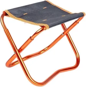 ❀ Lightweight Folding Stool, Portable Aluminum Alloy Oxford, Outdoor Small Folding Chair for Camping,BBQ,Fishing,Hiking,Beach,Garden, Orange