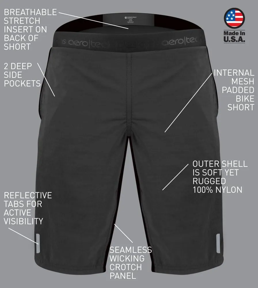 | Men's USA MTB Shorts | Mountain Bike Shell and Padded Liner | Made in USA