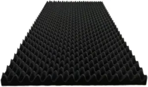 1 Pack Egg Crate Foam Sound Proof Foam Panels for Walls,48''X24''X2'' inch Acoustic Panels, high-Density Fireproof soundproof Wall Panels, Professional Acoustic Treatment (Black)