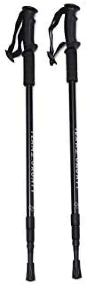 1 Pair Outdoor Travel Telescopic Trekking Pole Set Adjustable Shock Absorption Adjust 3 Sections Safety Climbing Hiking Pole