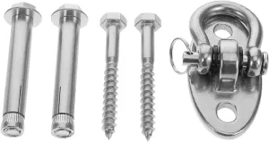 1 Set Heavy Duty Stainless Steel Swing Hanger Swivel Hook for Hammocks Outdoor Chairs Swings Durable Weather Resistant Mounting Plate for Gym Playground Use