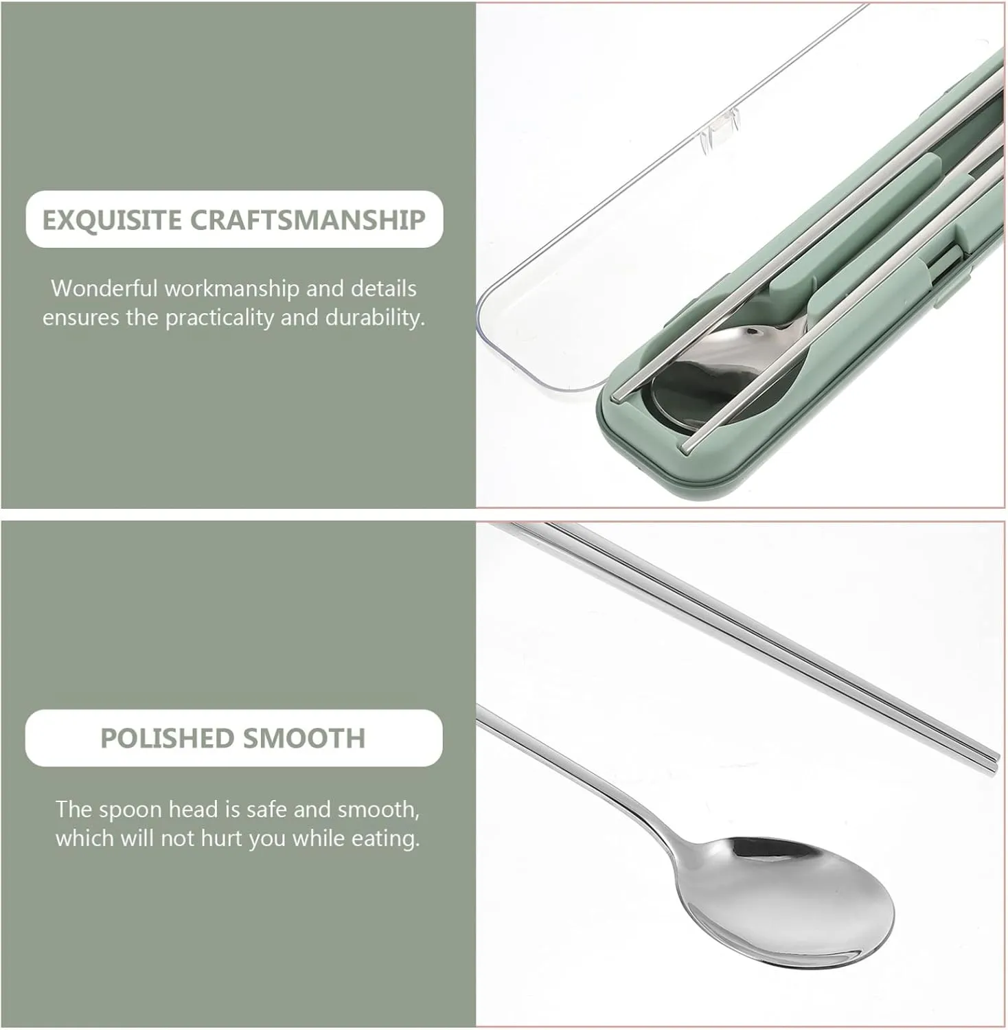 1 Set Stainless Steel Cutlery Practical with Box for Dinner Tableware Portable for Home Use and Outdoor Dining