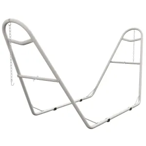 10.3' Steel Hammock Stand, Portable Adjustable, 550 lbs. Capacity, Weather Resistant, White
