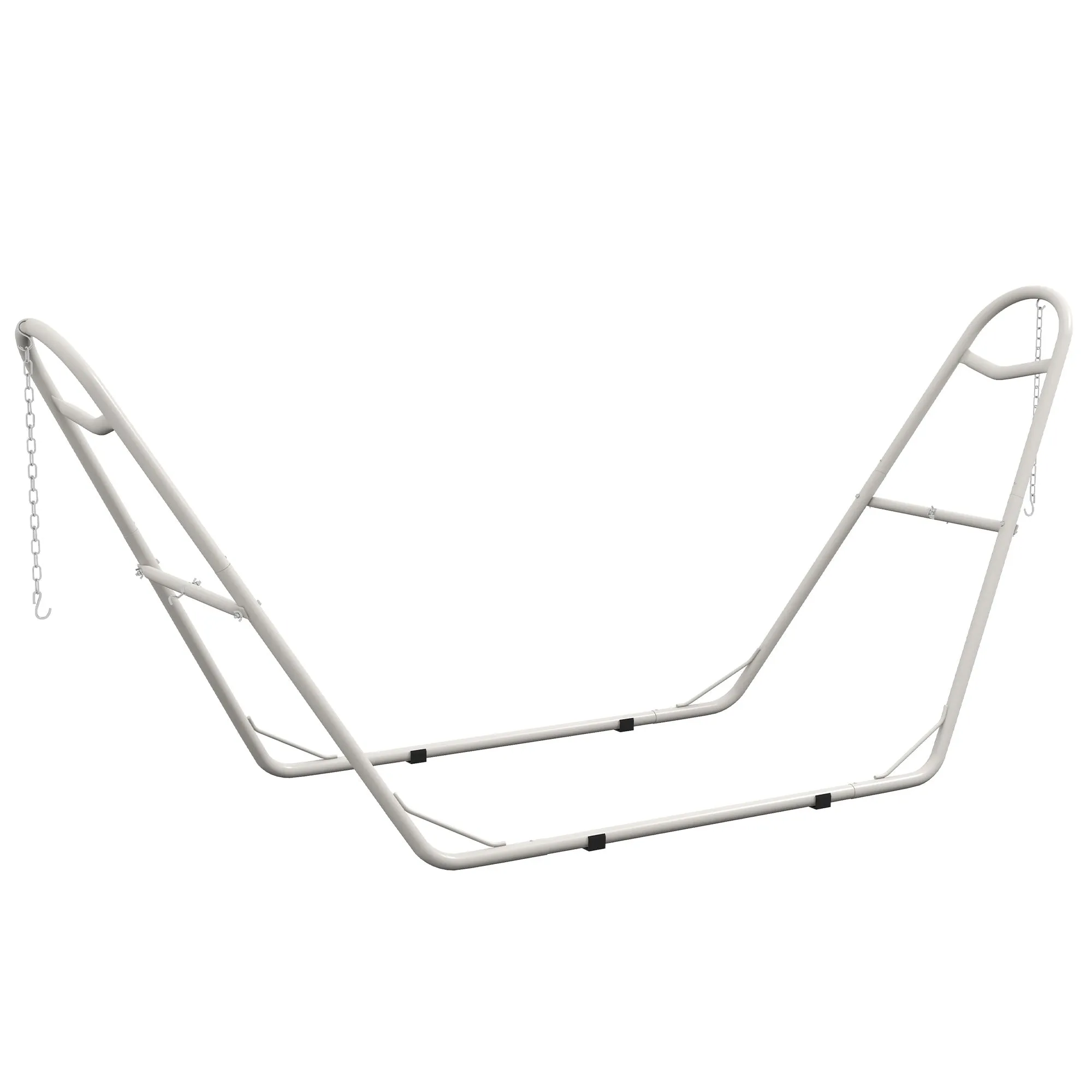 10.3' Steel Hammock Stand, Portable Adjustable, 550 lbs. Capacity, Weather Resistant, White