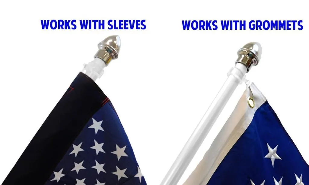10ft Aluminum (White) Outdoor Pole with Ground Spike