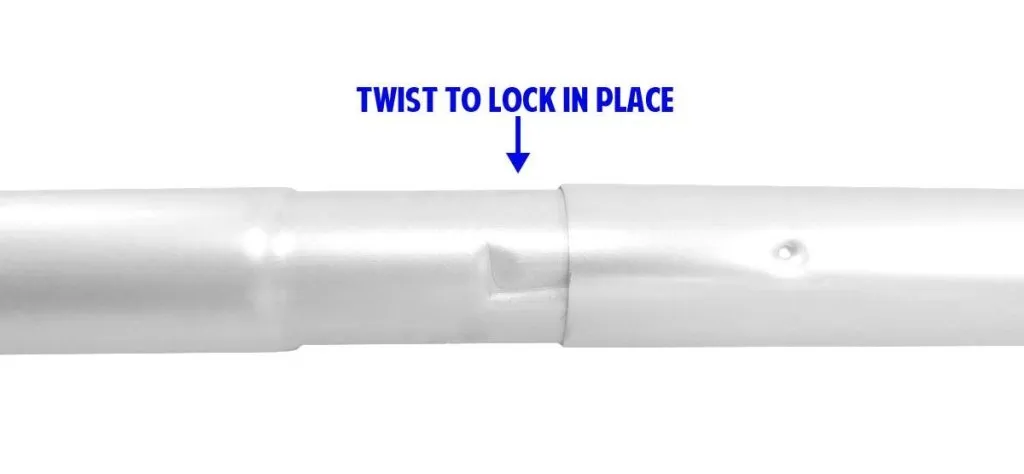 10ft Aluminum (White) Outdoor Pole with Ground Spike