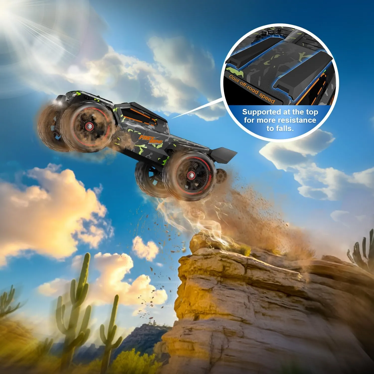 1/14 Brushless RC Cars for Adults Fast 50  mph, RC Trucks 4x4 Offroad Waterproof, Electric Powered High Speed Remote Control Car, Scary Fast Extreme RC Truggy with 3S Battery for Snow Sand