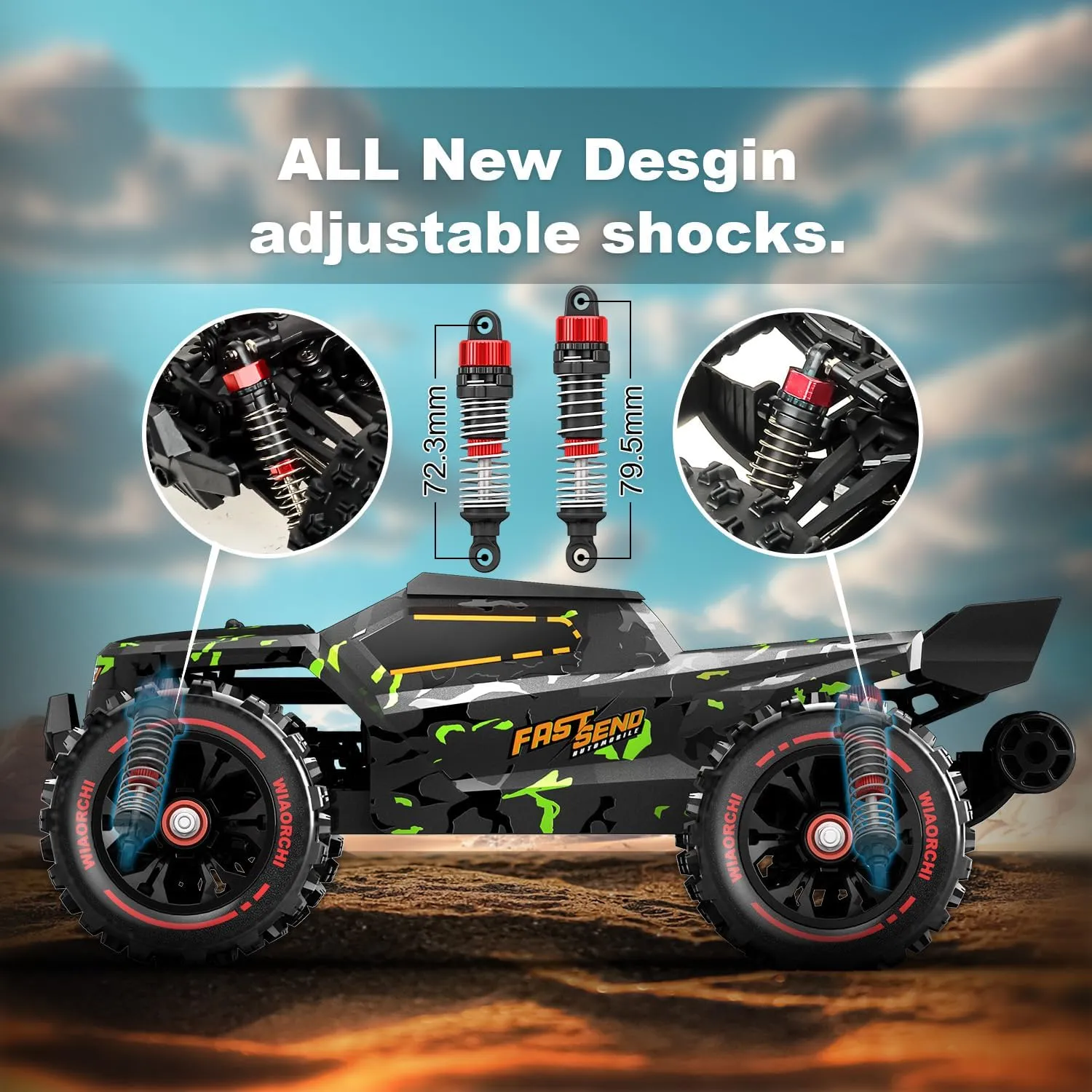 1/14 Brushless RC Cars for Adults Fast 50  mph, RC Trucks 4x4 Offroad Waterproof, Electric Powered High Speed Remote Control Car, Scary Fast Extreme RC Truggy with 3S Battery for Snow Sand