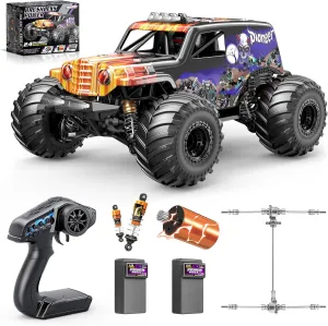 1/14 Brushless RC Cars for Adults, Max 42mph Oil Shock Absorber Electric 4WD High-Speed Off-Road RC Car, Remote Control Car for Adults RC Truck with Two 3S LiPo Batteries 1200 mAh