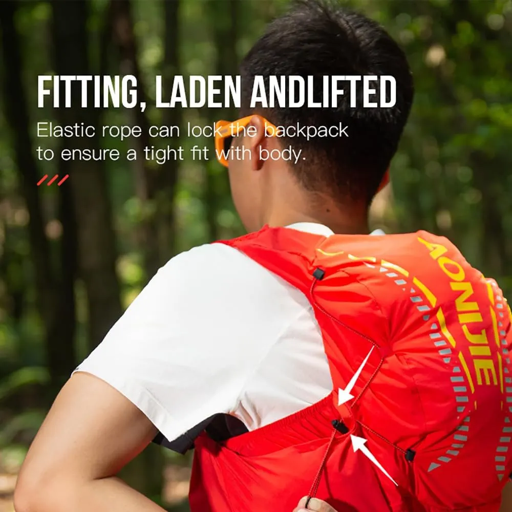 12L Hydration Vest Pack with Survival Whistle, High Capacity and Adjustable Off-Road Backpack for Trail Running Outdoor Cycling Marathon