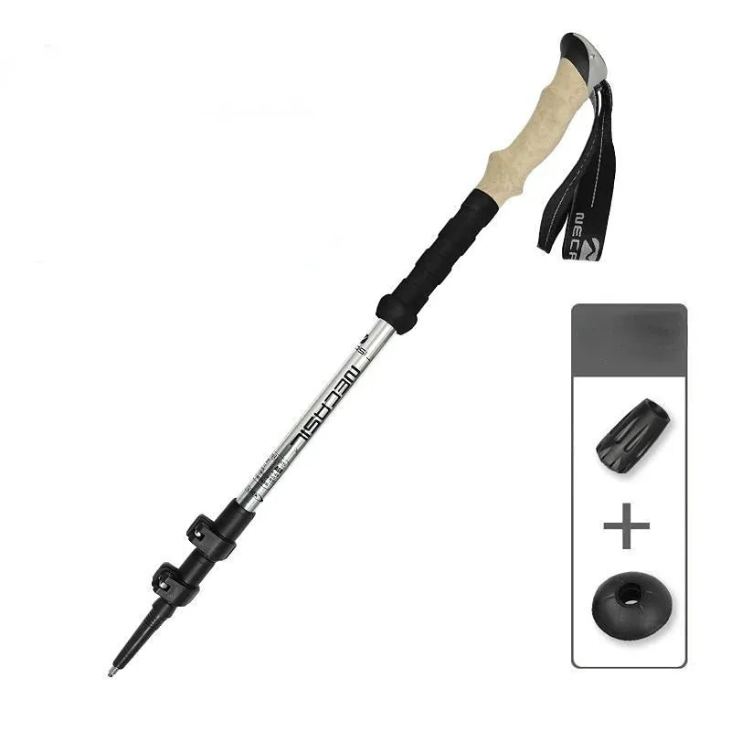 135CM Aluminum Telescopic Hiking Pole Anti-Shock Walking Stick Ultralight Trekking Cane 1PCS