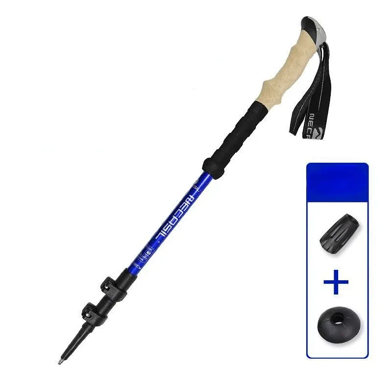 135CM Aluminum Telescopic Hiking Pole Anti-Shock Walking Stick Ultralight Trekking Cane 1PCS
