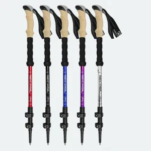 135CM Aluminum Telescopic Hiking Pole Anti-Shock Walking Stick Ultralight Trekking Cane 1PCS