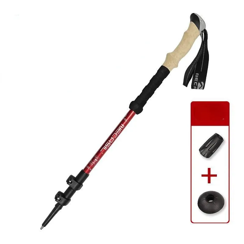 135CM Aluminum Telescopic Hiking Pole Anti-Shock Walking Stick Ultralight Trekking Cane 1PCS
