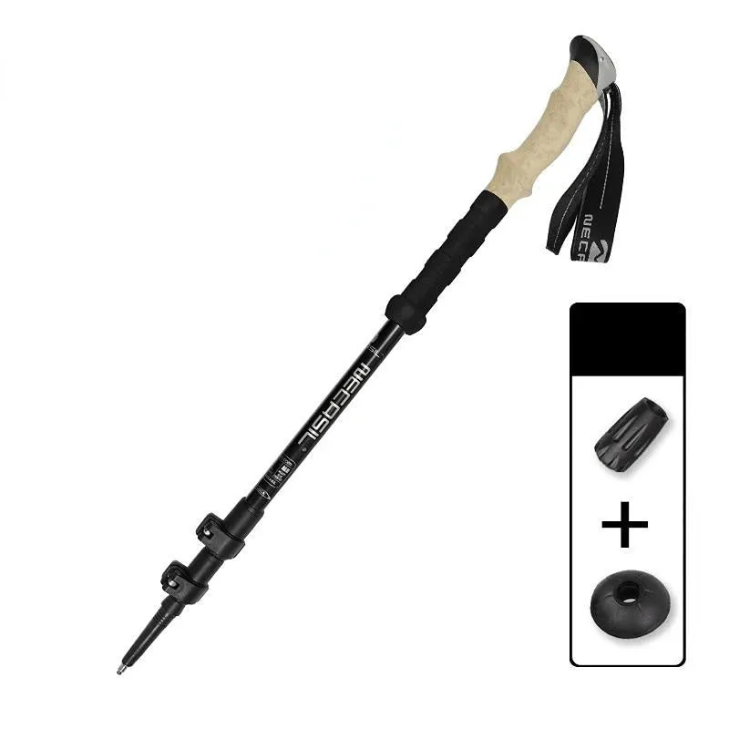 135CM Aluminum Telescopic Hiking Pole Anti-Shock Walking Stick Ultralight Trekking Cane 1PCS