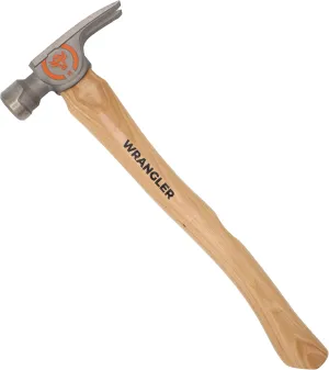14oz Titanium Hammer - Smooth Face Framing Hammer with 38mm Diameter Pole & Curved 17" Hickory Handle for Framing, Roofing, Carpentry & Construction - Magnetic Nail Starter