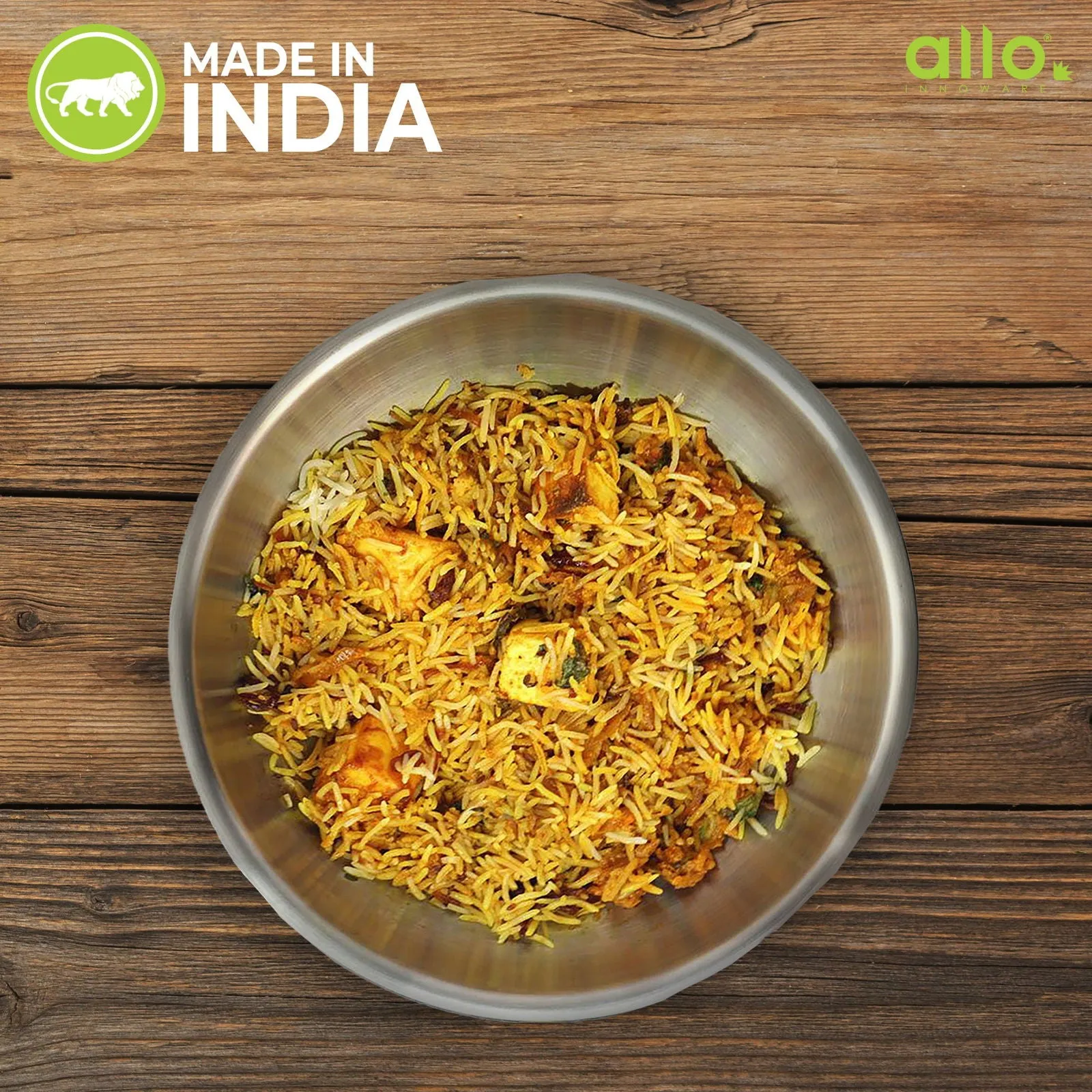 1.5L Allo CookSafe TriPly Tasla | Stainless Steel | Induction Friendly | Naturally Non-stick | 20cm