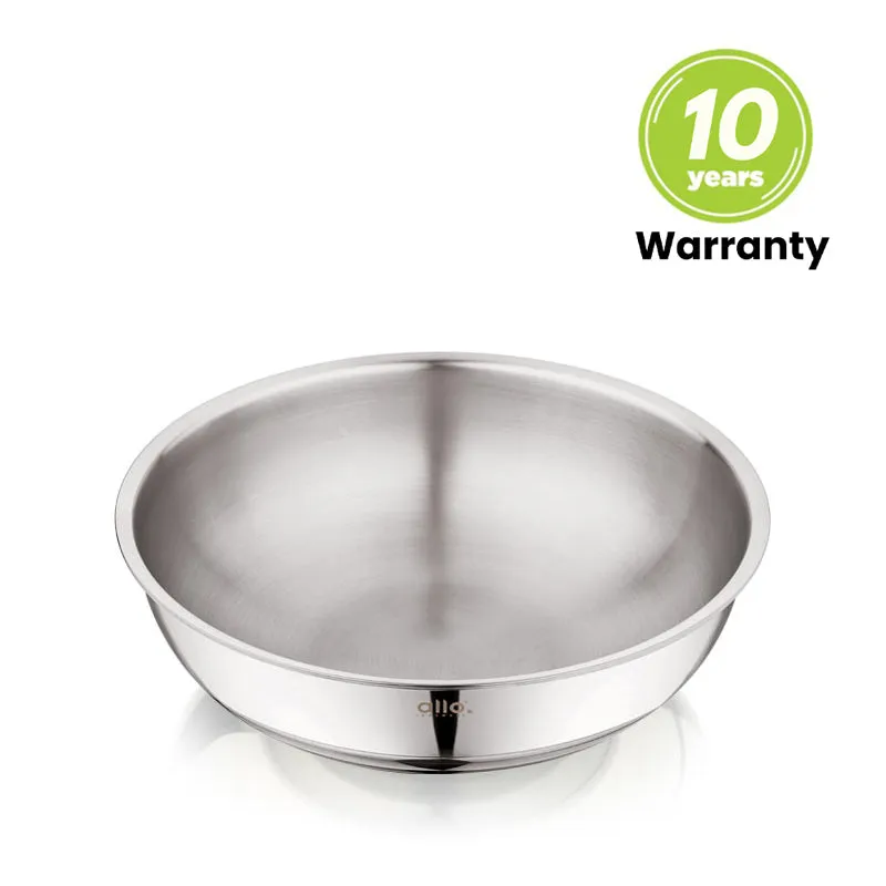 1.5L Allo CookSafe TriPly Tasla | Stainless Steel | Induction Friendly | Naturally Non-stick | 20cm