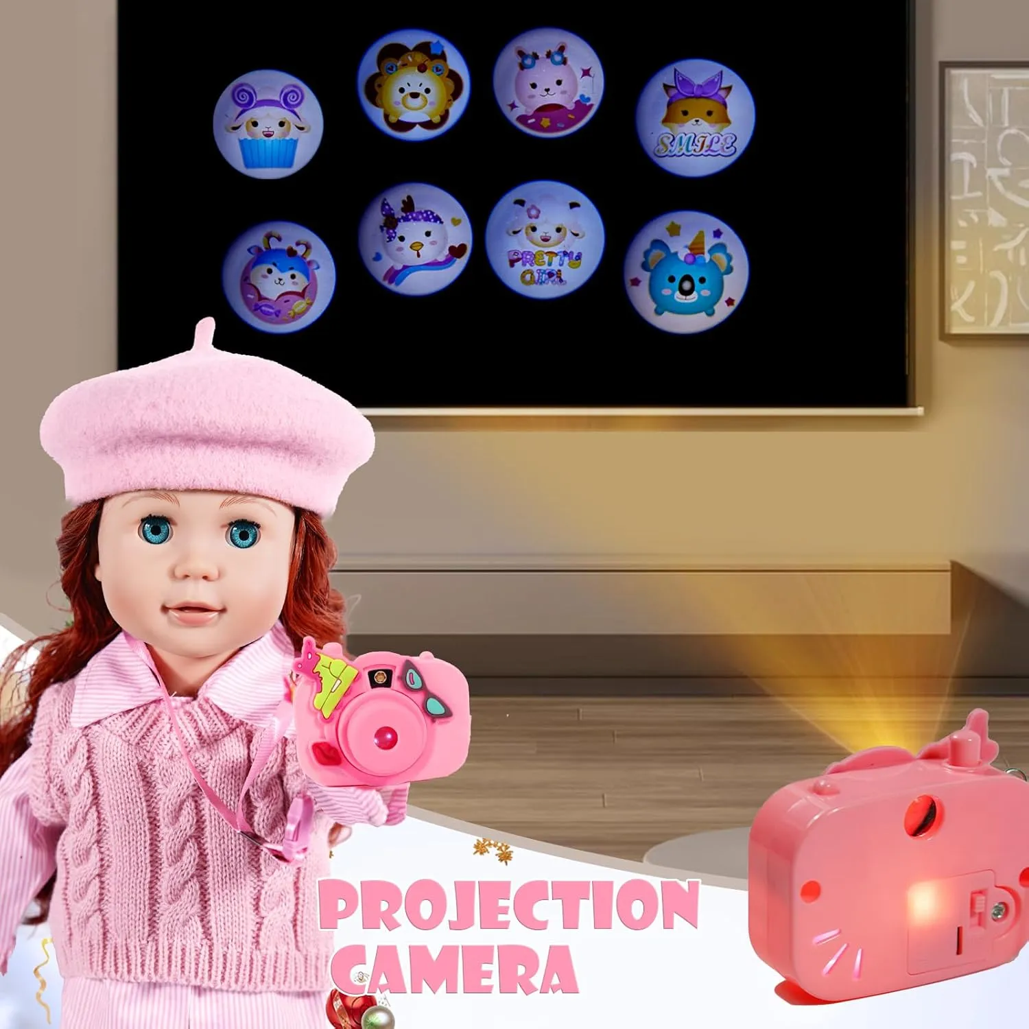 18-inch-Doll-Clothes and Accessories - Doll-Travel-Suitcase Luggage,Clothes and Shoes, Bag, Sunglasses, Camera, Passport, Notebook, Phone, pad Travel Gear Play Set Fit(No Doll)
