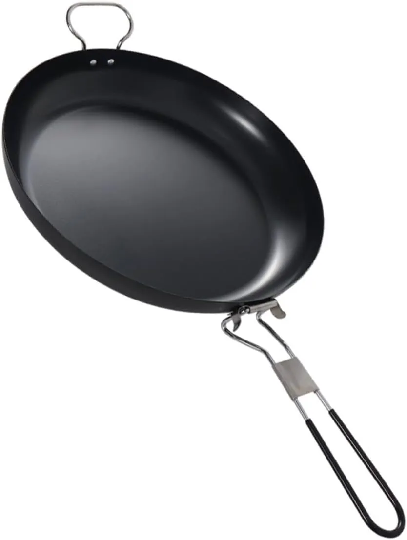 1pc Camping Non-Stick Frying Pan Iron Cooking Pot for Outdoor Use Portable Cookware for Hiking and Picnics Non-Stick Camping Utensils