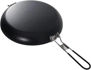 1pc Camping Pan Camping Stove Stove Camping Grill Pan Skillet Pan Frying Pan Lid Induction Hob Pan Outdoor Boiler Pans Camping Frying Pan Wok Stoves Kitchen Cooking Iron