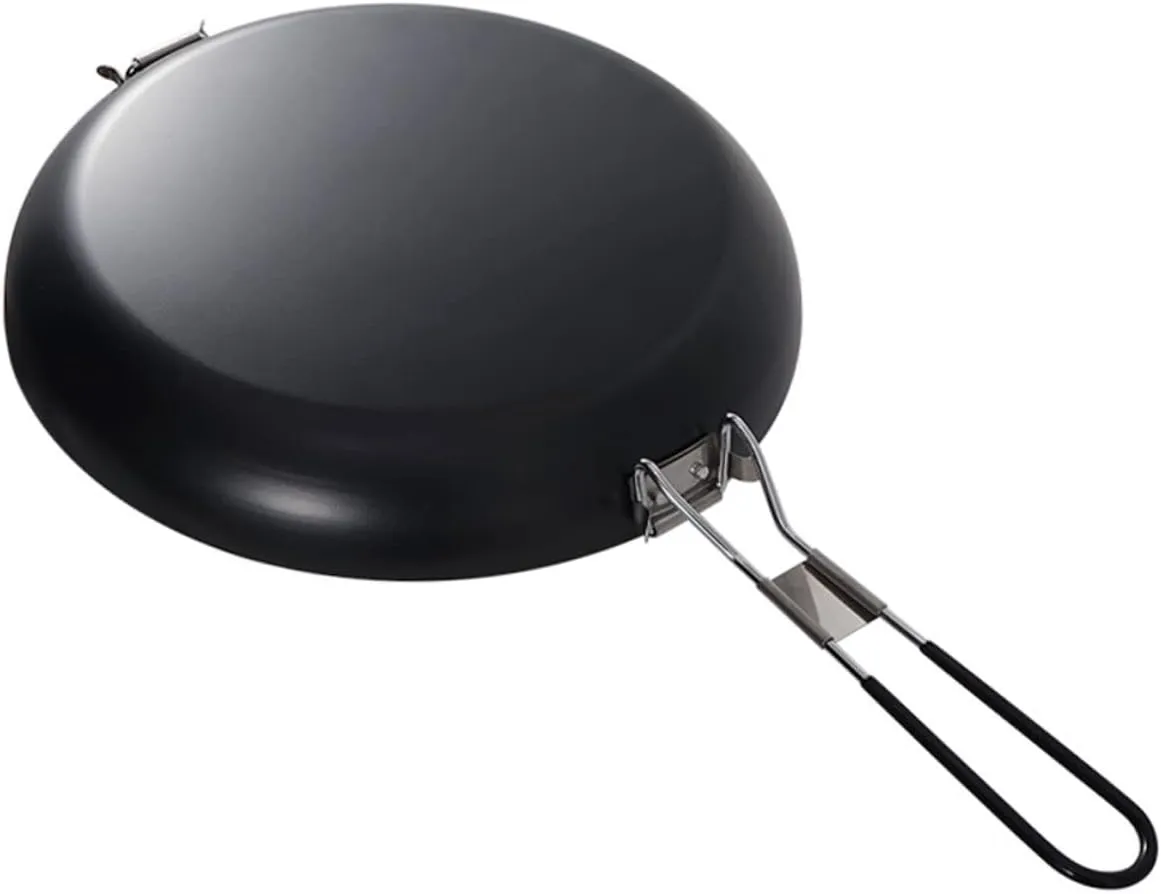 1pc Camping Pan Camping Stove Stove Camping Grill Pan Skillet Pan Frying Pan Lid Induction Hob Pan Outdoor Boiler Pans Camping Frying Pan Wok Stoves Kitchen Cooking Iron