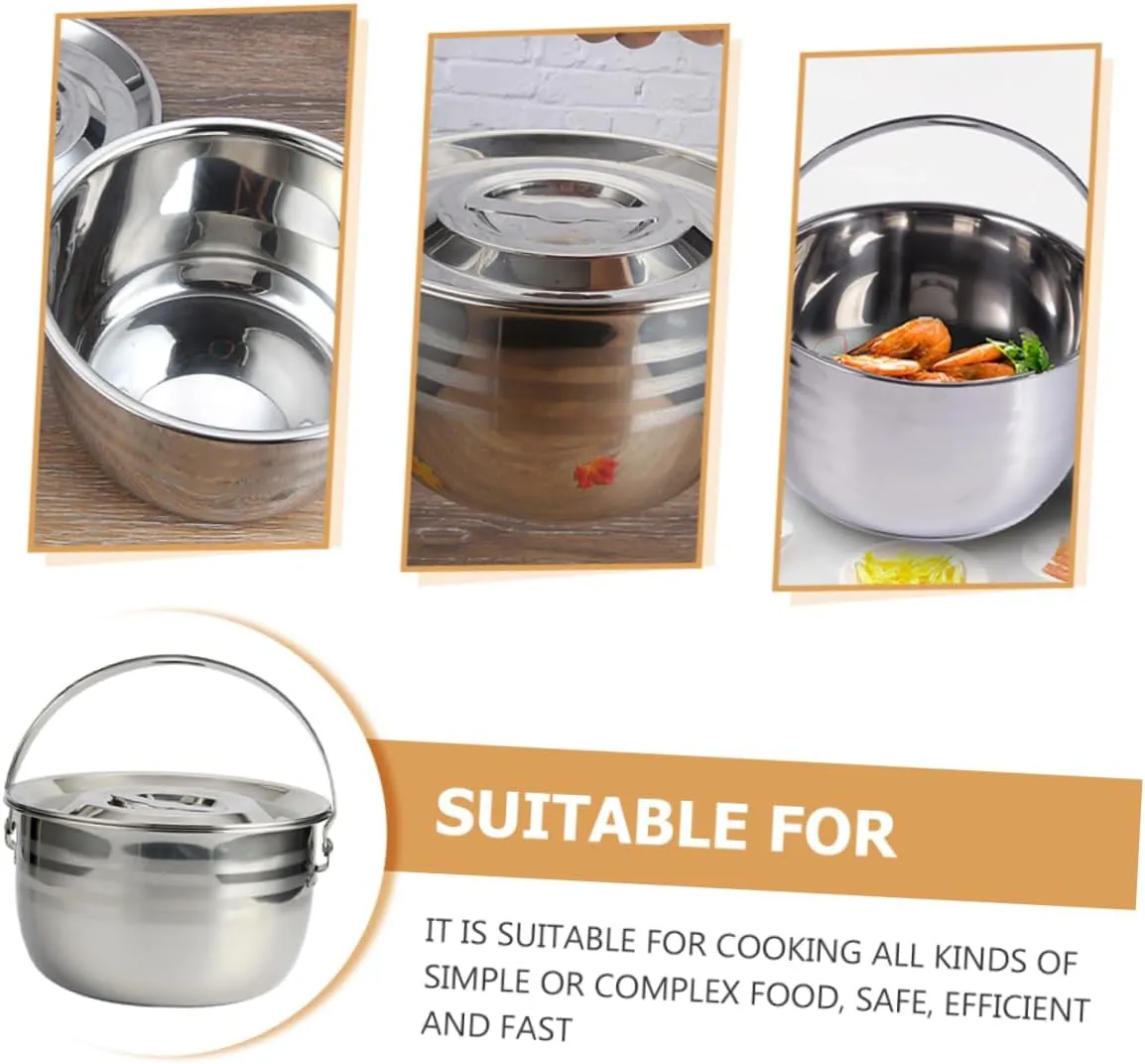 1pc High Capacity Non-stick Camping Pot Cookware Portable Soup Pot for Outdoor Cooking and for Bbq and Camping