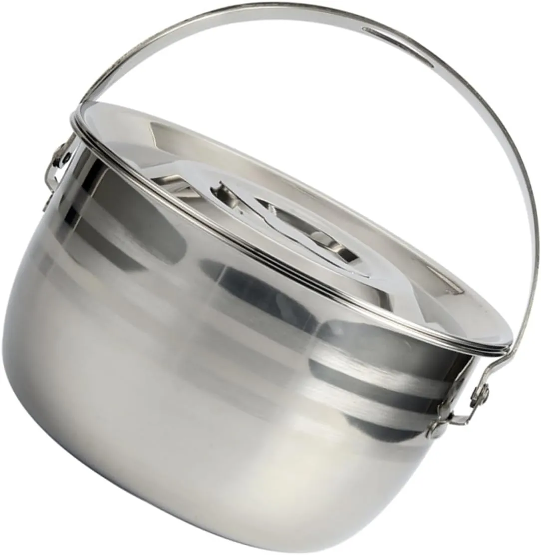 1pc High Capacity Non Stick Soup Pot Thicken Camping Stew Pot Portable Cookware for Home Outdoor Cooking Wear Resistant Design for Even Heating Quick Cooking