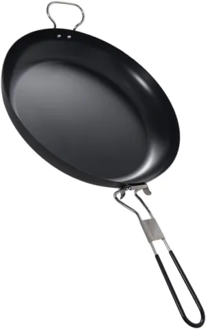 1pc Lightweight Non-Stick Camping Frying Pan Iron Cookware for Outdoor Cooking Easy to Clean Portable Design for BBQ Hiking and Picnics for Frying Burgers Eggs and Steaks