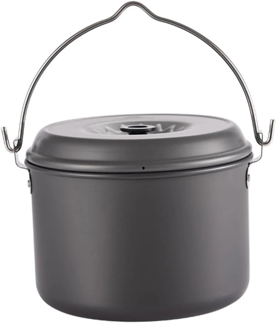1Pc Portable Camping Pot Durable Cook Kit Non Stick Design for Hiking Backpacking and Picnics Essential Outdoor Cooking Gear