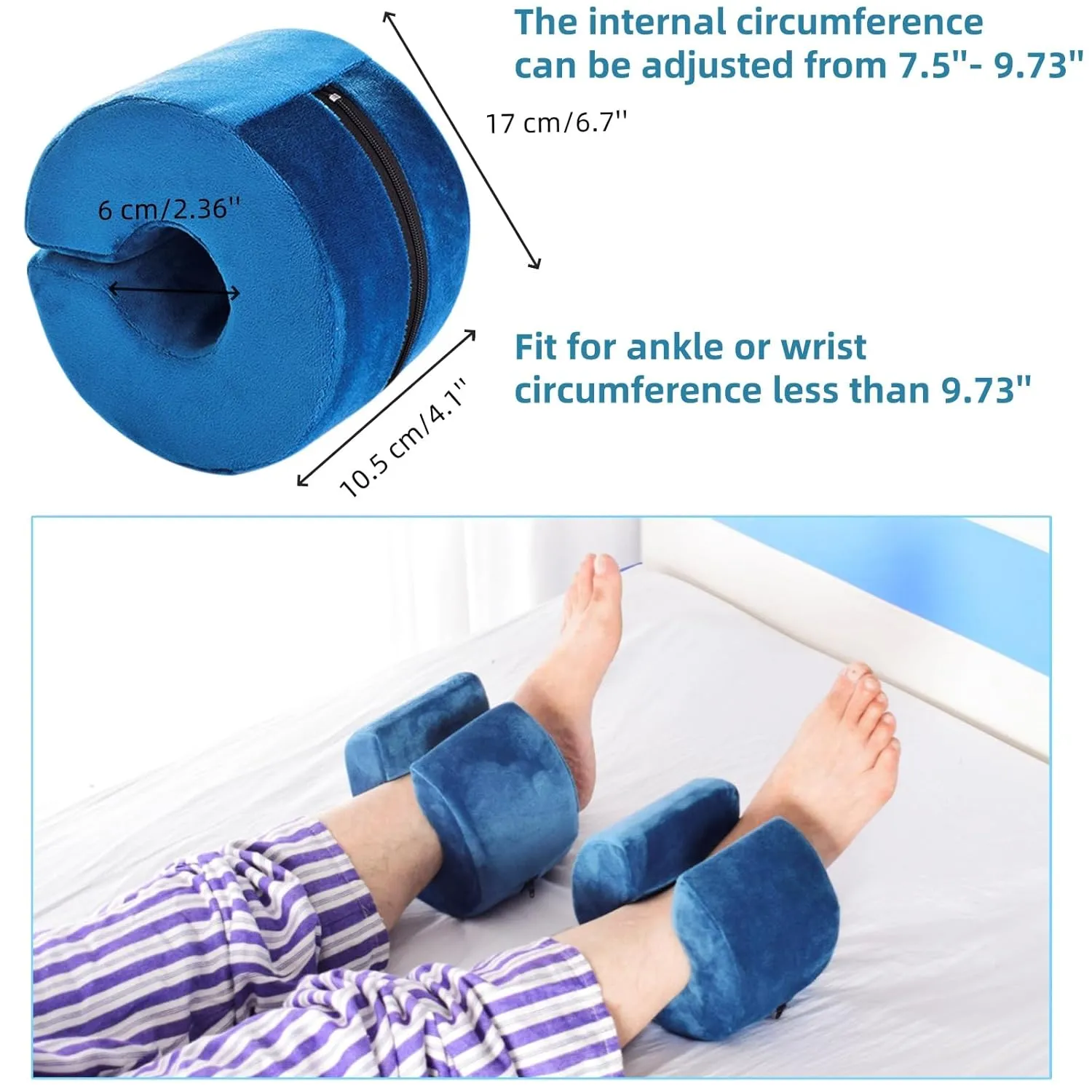 1pcs Foam Foot Elevator Support Pillow Ankle Heel Protector Anti-Bedsore Rest Elevating Support Pad Patient Elderly Foot & Hand Cushion for Relieve Pressure Preventing Ulcers Sores