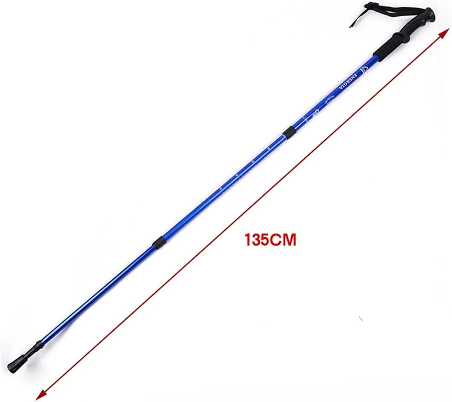 2 - Piece Set of 3 - Section Telescopic and Foldable Straight - Grip Hiking Poles, Great for All - Terrain Trekking
