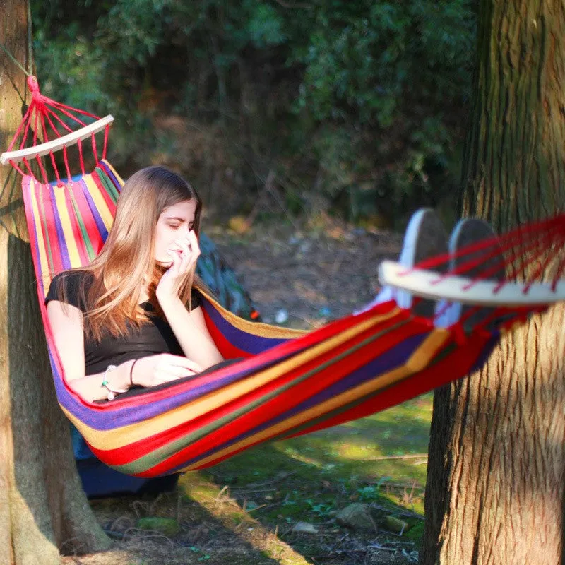 200*80cm Backpacking Hammock - Portable Canvas Parachute Outdoor Single Hammock