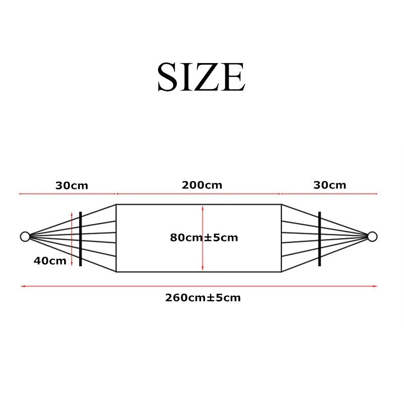 200*80cm Backpacking Hammock - Portable Canvas Parachute Outdoor Single Hammock