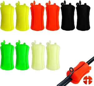 2023 New Portable Fishing Rod Fixed Ball, Multi-Function Rubber Fishing Pole Clip Silicone Fishing Rod Beam, Durable Fastener Binding Clip Fishing Pole Clip for Fishing Rod Accessories