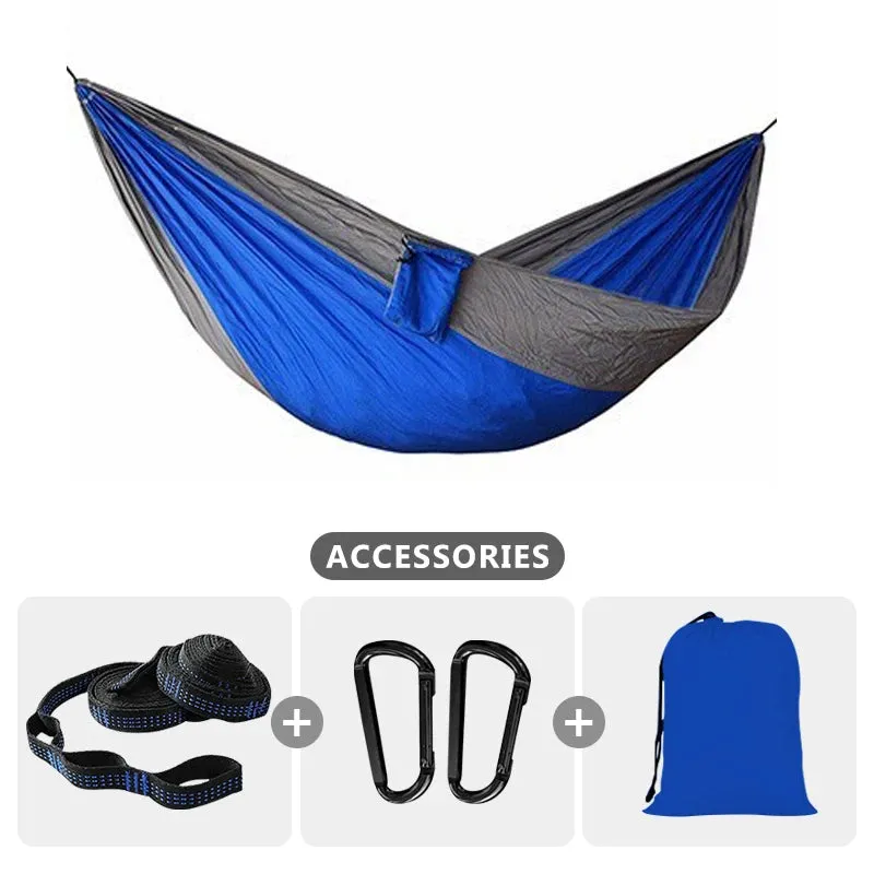 220x100cm Parachute Hammock 1 Person Portable Army Survival 210T Nylon Hammock for Travel Camping hiking Adventure Beach Holiday