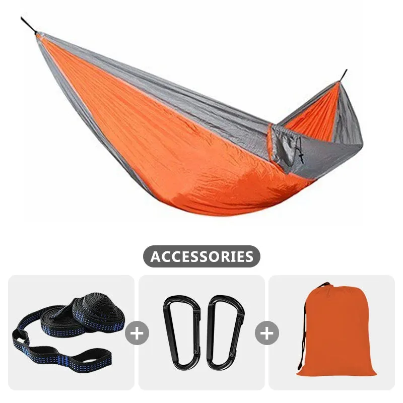 220x100cm Parachute Hammock 1 Person Portable Army Survival 210T Nylon Hammock for Travel Camping hiking Adventure Beach Holiday