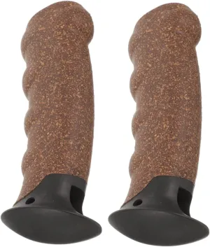 2pcs Cork Hiking Replacement Handle for Trekking Poles Large Grip Ergonomic Design