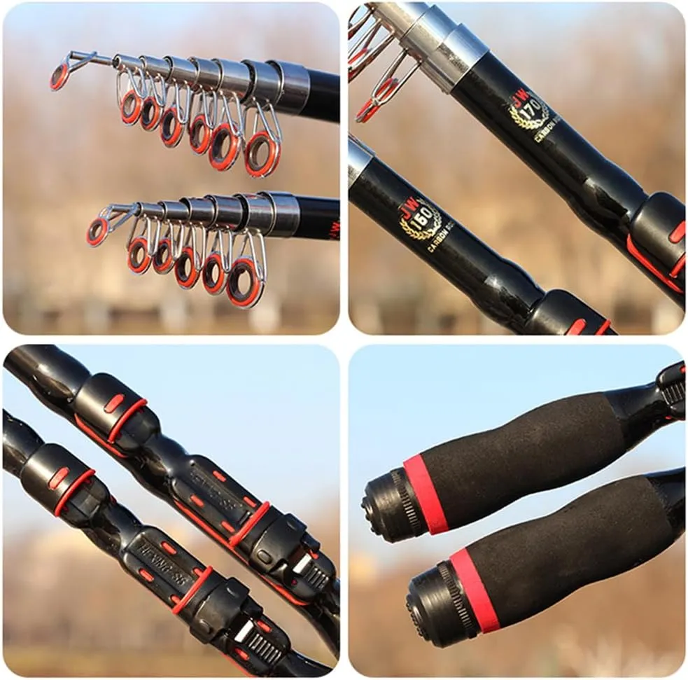 2pcs Fishing Accessories Portable Fishing Accessory Folding Pole Fishing Suplies Fishing Rod for Fish