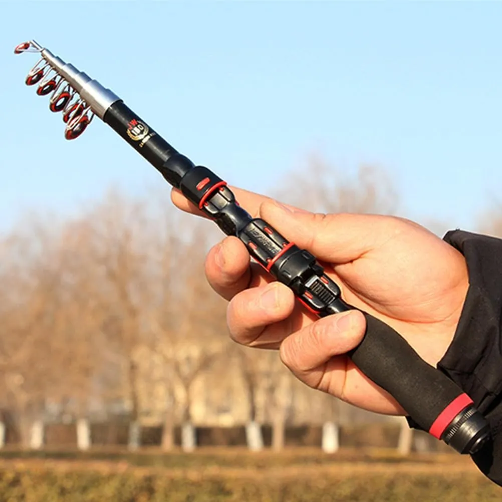 2pcs Fishing Accessories Portable Fishing Accessory Folding Pole Fishing Suplies Fishing Rod for Fish