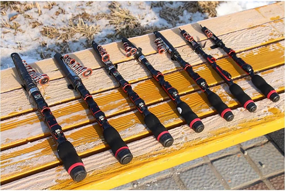 2pcs Fishing Accessories Portable Fishing Accessory Folding Pole Fishing Suplies Fishing Rod for Fish