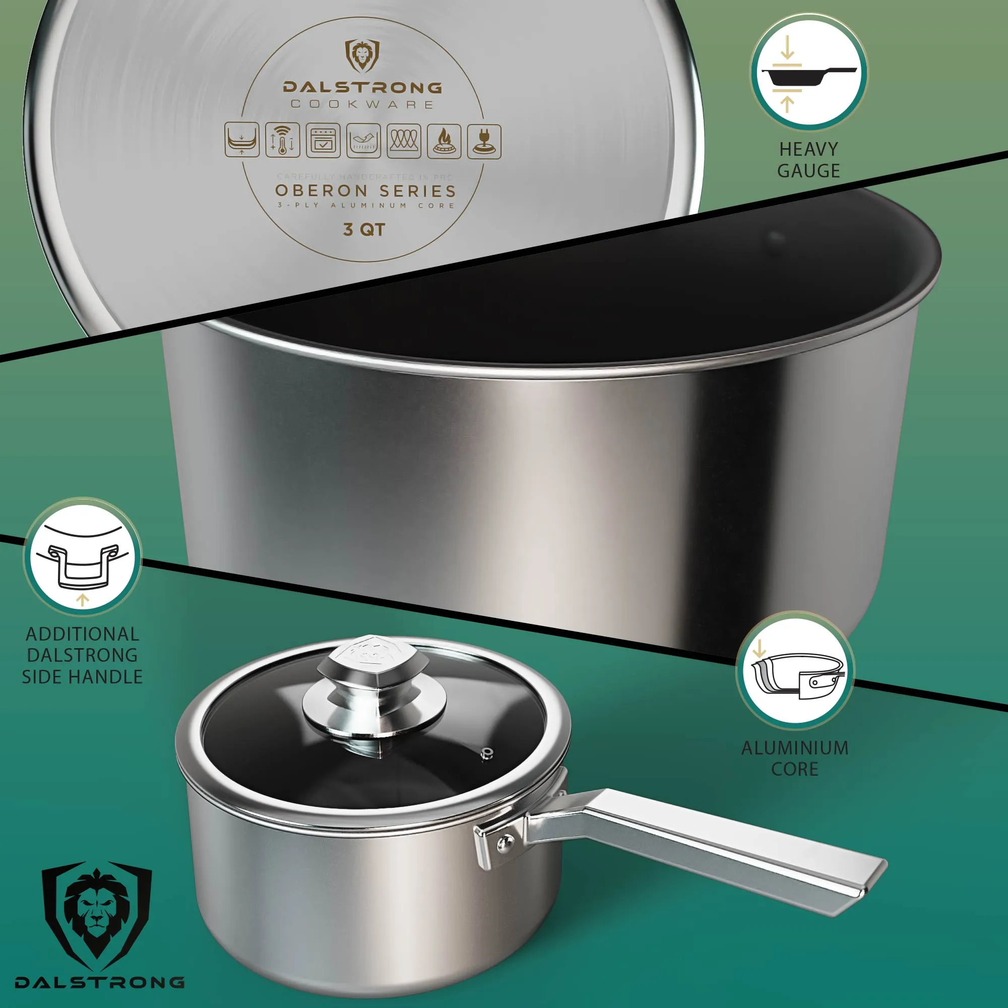 3 Quart Stock Pot | ETERNA Non-Stick | Oberon Series | Dalstrong ©