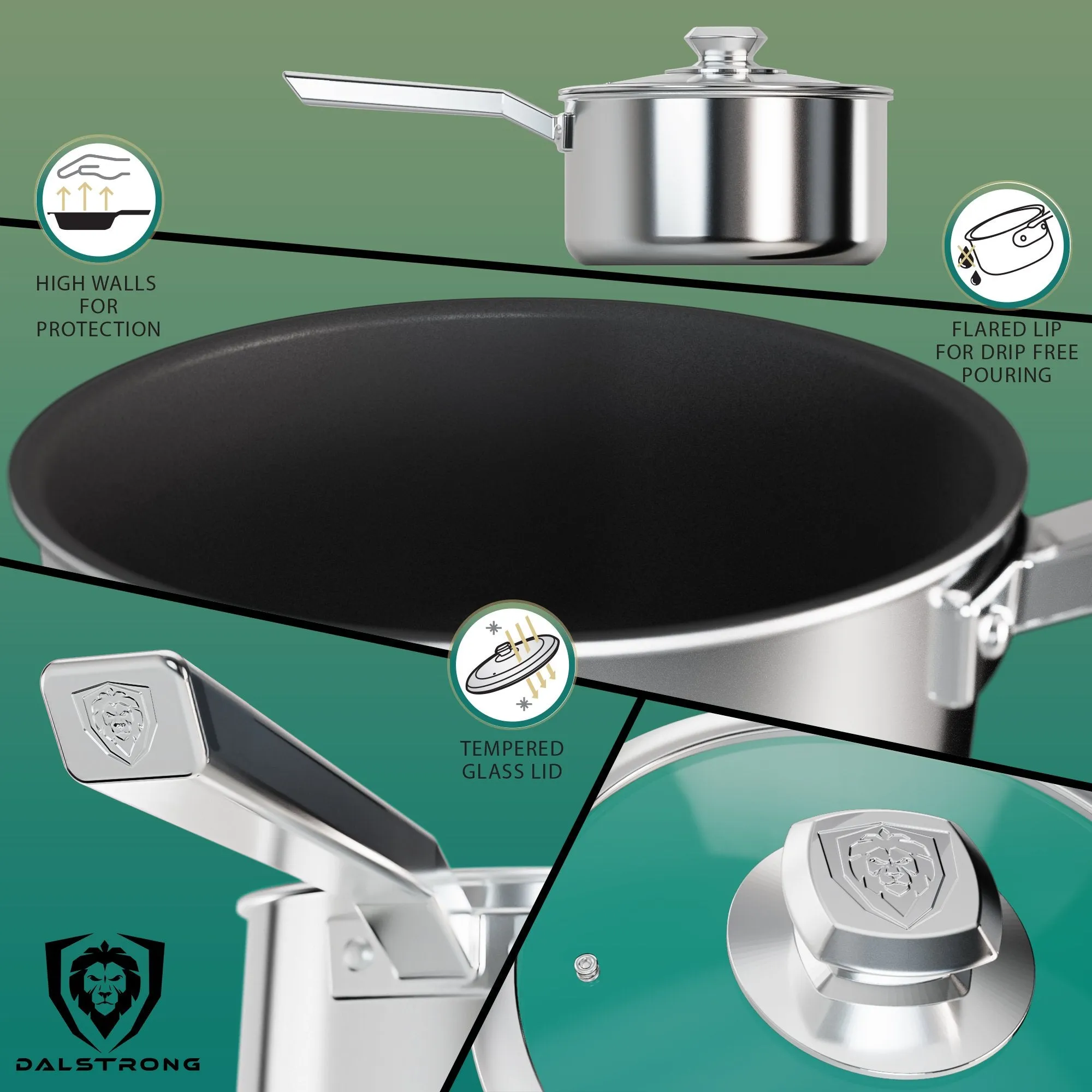 3 Quart Stock Pot | ETERNA Non-Stick | Oberon Series | Dalstrong ©