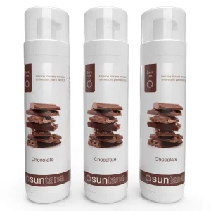 3 x Suntana Chocolate Fragranced 12% Sunless Self Tanning Mousse