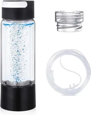 380ML Hydrogen Water Generator Bottle, SPE PEM Double Chamber Ionizer, with H2 Inhalation Kit &Adapter, Enhance Resistance and Stay Healthier, Use Home and Travel