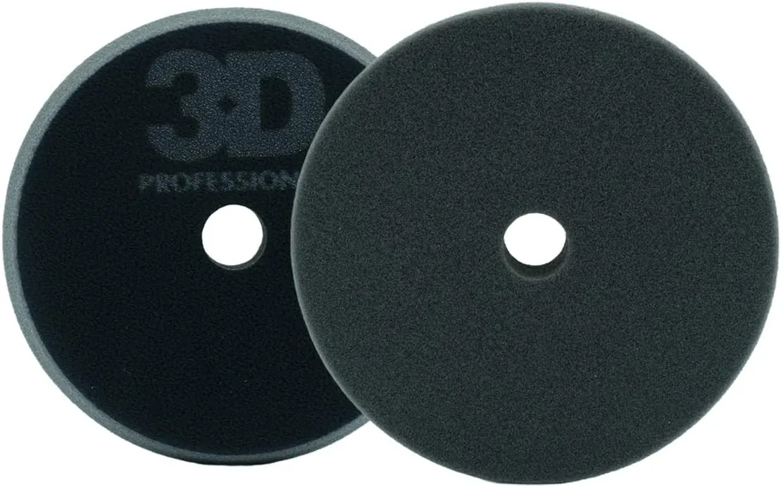 3D 5.5” Black Foam Cutting Pad – Heavy Cutting Buffing Pad for Paint Correction | Removes Swirls, Scratches & Oxidation | Rotary & DA Safe | USA Made