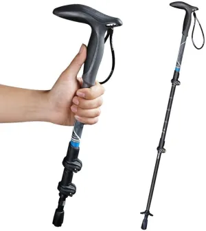 3K Carbon Fiber Trekking Poles – Folding, Ultralight with Quick Flip Lock, Cork EVA Grip, Adjustable Wrist Straps, 49-100cm for Hiking & Nordic Travel