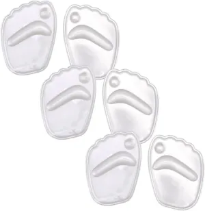 3Pairs Transparent Forefoot Pads for High Heels Relief Cushion Inserts for Metatarsalgia Self Adhesive Gel Insoles for Comfortable All Day Wear