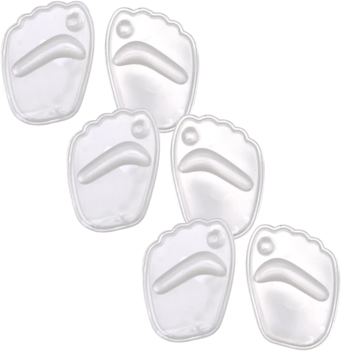 3Pairs Transparent Forefoot Pads for High Heels Relief Cushion Inserts for Metatarsalgia Self Adhesive Gel Insoles for Comfortable All Day Wear